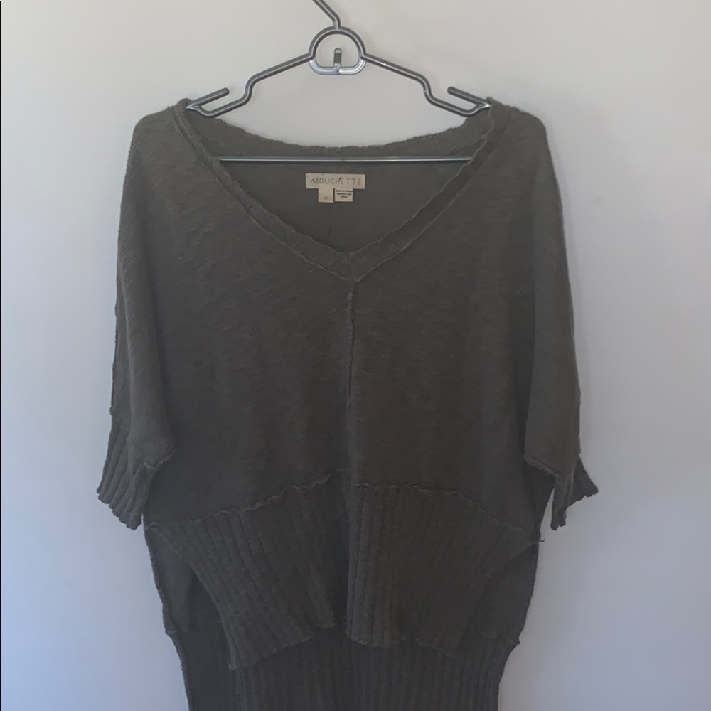 Green knit r shirt mouchette small